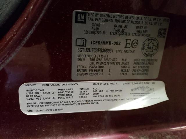 3GTU2UEC3FG368067 GMC Sierra K1500 Sle