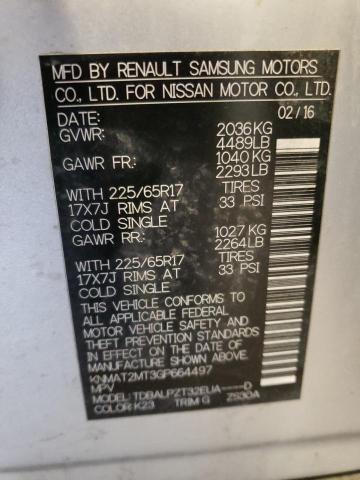 KNMAT2MT3GP664497 Nissan ROGUE S