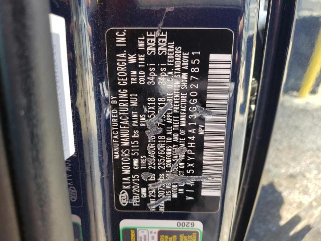 5XYPH4A13GG027851 KIA SORENTO EX