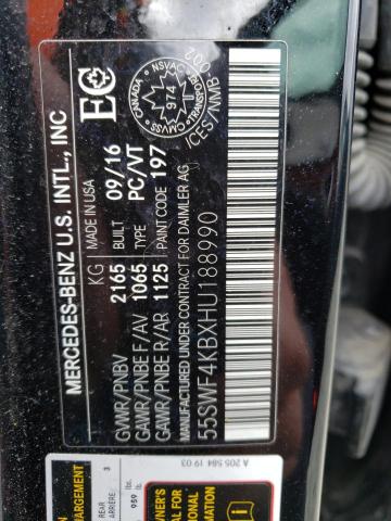 2017 MERCEDES-BENZ C 300 4MAT - 55SWF4KBXHU188990