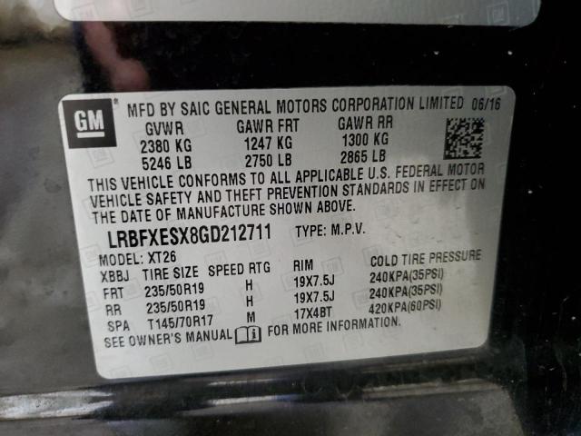 2016 BUICK ENVISION P - LRBFXESX8GD212711