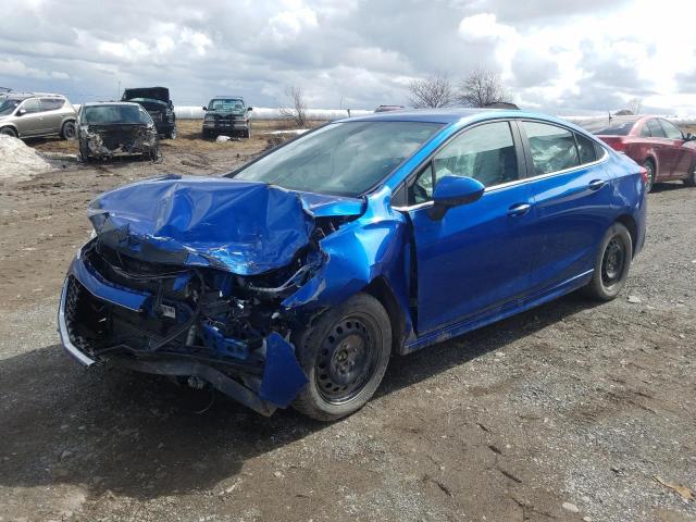 Salvage cars for sale from Copart Montreal Est, QC: 2017 Chevrolet Cruze LT