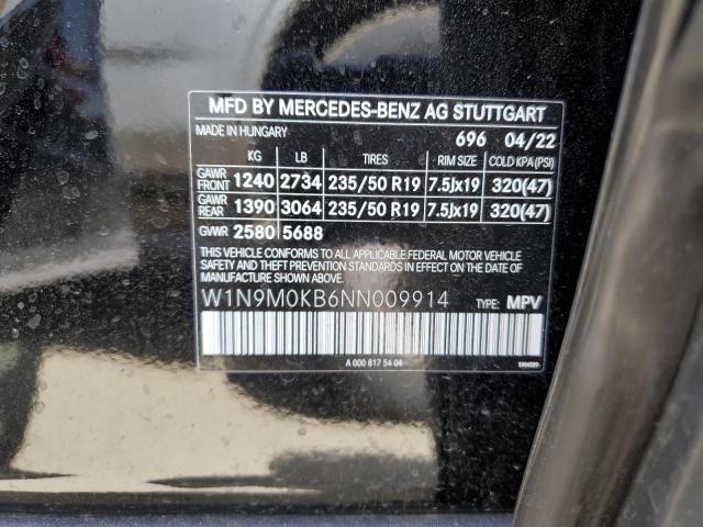 2022 MERCEDES-BENZ EQB 300 4M - W1N9M0KB6NN009914