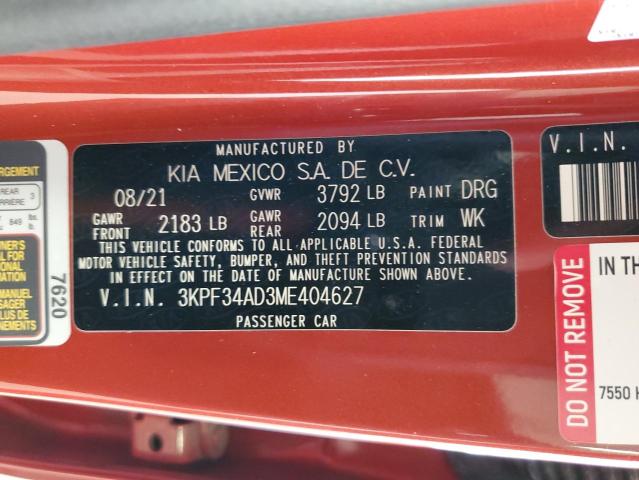 2021 KIA FORTE GT L - 3KPF34AD3ME404627