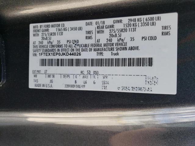 1FTEX1EP0JKD44026 Ford F150 Super Cab