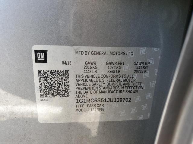 2018 CHEVROLET VOLT LT - 1G1RC6S51JU139762