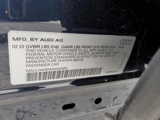 2022 AUDI A8 L WAULDAF83NN002465