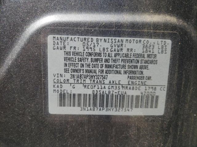 3N1AB7AP3HY327547 Nissan SENTRA S