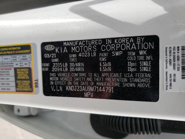 KNDJ23AU9M7144791 KIA SOUL LX