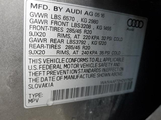 2017 AUDI Q7 PRESTIG - WA1VAAF72HD017507