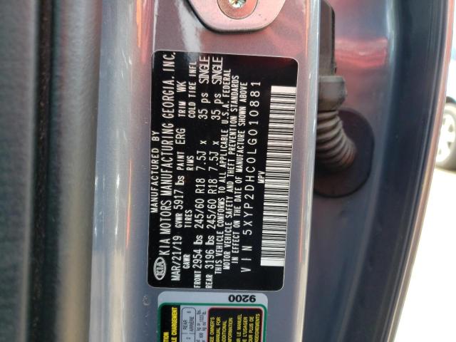 5XYP2DHC0LG010881 KIA Telluride Lx