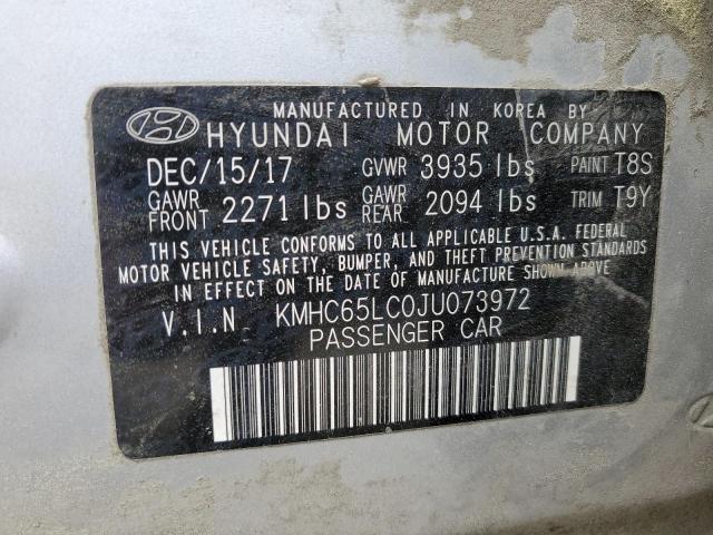 2018 HYUNDAI IONIQ BLUE - KMHC65LC0JU073972