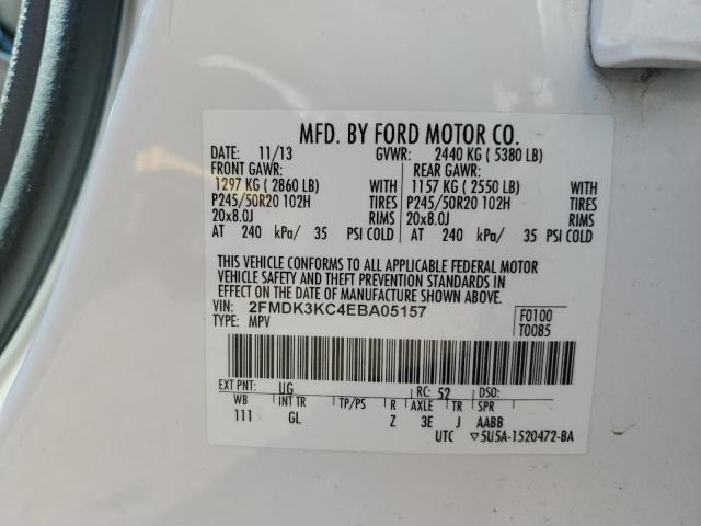 2FMDK3KC4EBA05157 | 2014 FORD EDGE LIMIT