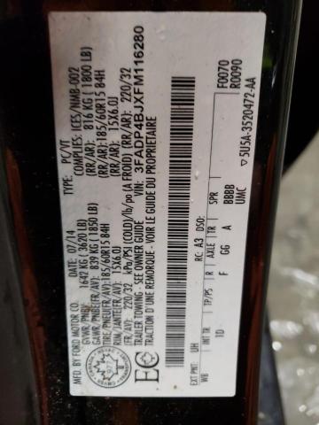 2015 FORD FIESTA SE - 3FADP4BJXFM116280