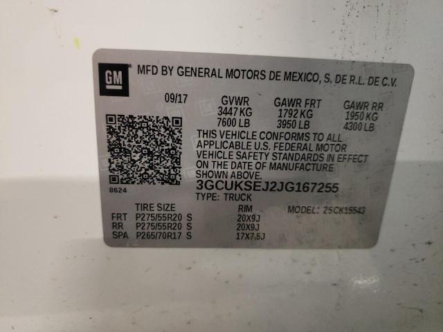 2018 CHEVROLET 1500 - 3GCUKSEJ2JG167255