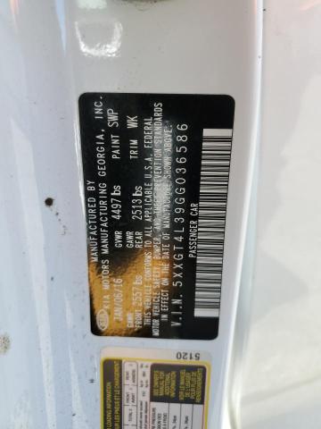 5XXGT4L39GG036586 KIA Optima Lx