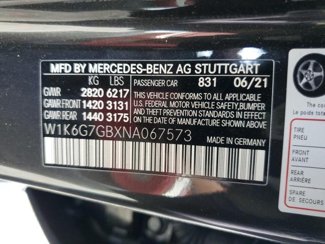 2022 MERCEDES-BENZ S 580 4MAT - W1K6G7GBXNA067573