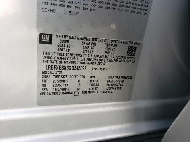 2016 BUICK ENVISION P - LRBFXESX6GD245092