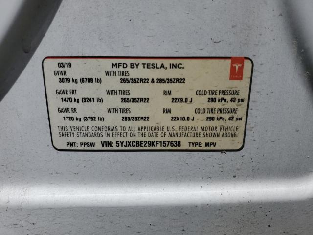 5YJXCBE29KF157638 Tesla MODEL X