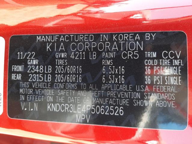 KNDCR3LE4P5062526 KIA NIRO EX