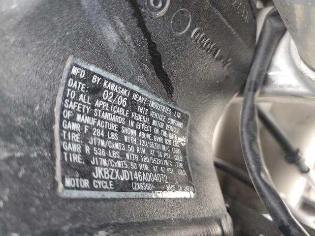 2006 KAWASAKI ZX636 C1 - JKBZXJD146A004072