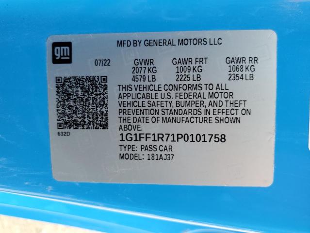 2023 CHEVROLET CAMARO LT1 1G1FF1R71P0101758
