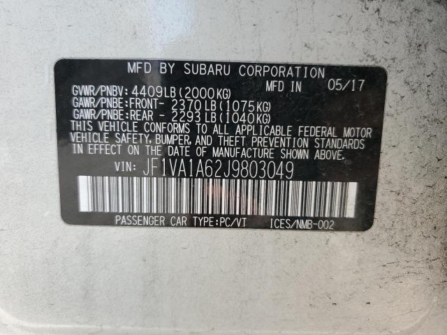JF1VA1A62J9803049 Subaru WRX