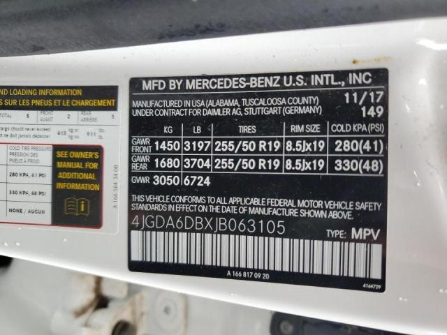2018 MERCEDES-BENZ GLE 550E 4 - 4JGDA6DBXJB063105