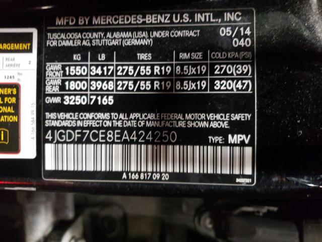 4JGDF7CE8EA424250 Mercedes-Benz Gl 450 4matic