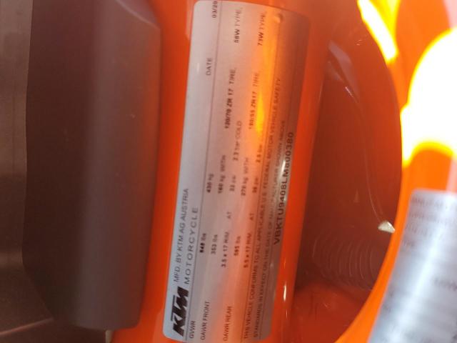 2020 KTM 890 DUKE R VBKTU9408LM800380