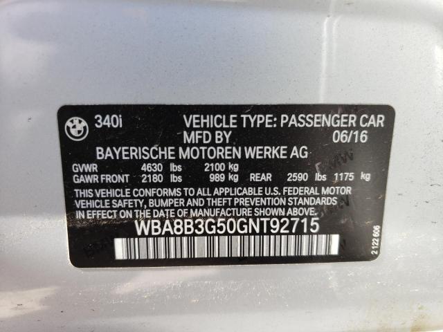 2016 BMW 340 I - WBA8B3G50GNT92715