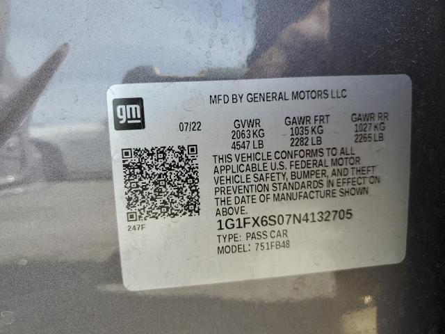 2022 CHEVROLET BOLT EV 2L - 1G1FX6S07N4132705