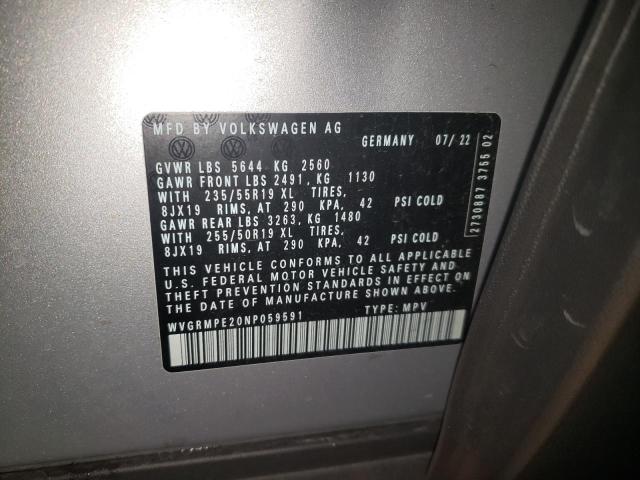 2022 VOLKSWAGEN ID.4 PRO WVGRMPE20NP059591