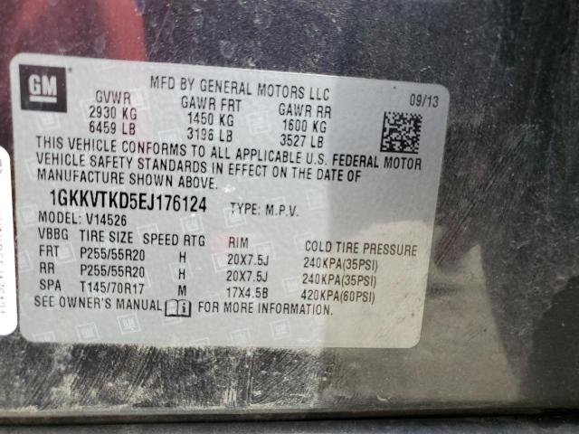 1GKKVTKD5EJ176124 GMC Acadia Denali