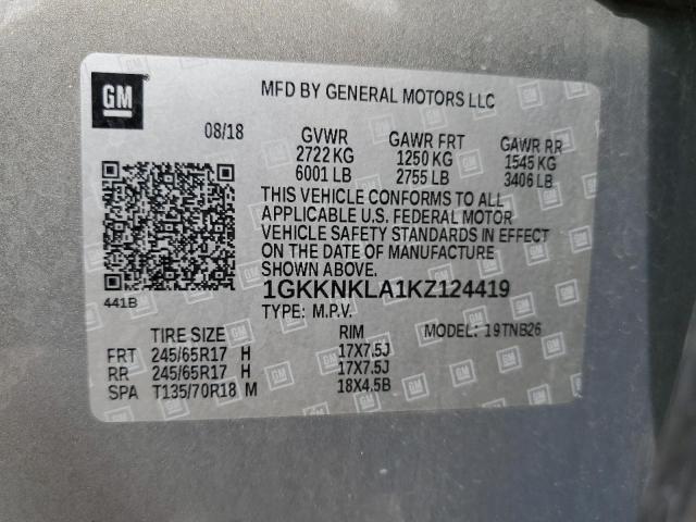 1GKKNKLA1KZ124419 GMC ACADIA SLE