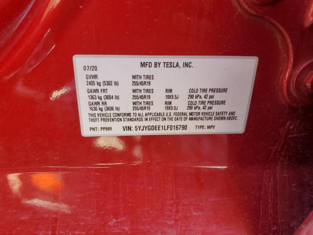 5YJYGDEE1LF016790 Tesla Model Y