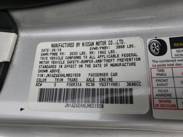 JN1AZ4EHXLM821509 Nissan 370Z BASE