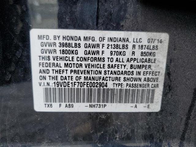 2015 ACURA ILX 20 TEC - 19VDE1F70FE002904