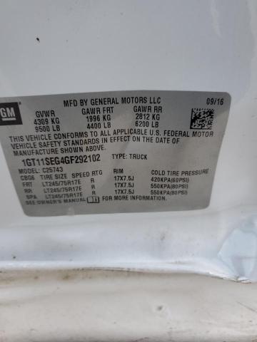 2016 GMC SIERRA C25 - 1GT11SEG4GF292102