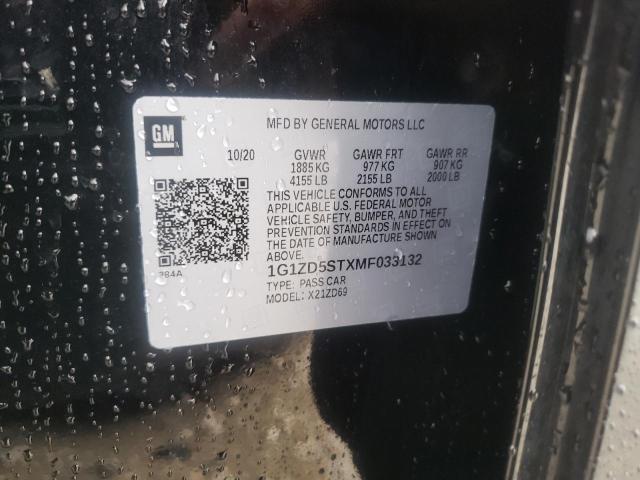 2021 CHEVROLET MALIBU LT - 1G1ZD5STXMF033132