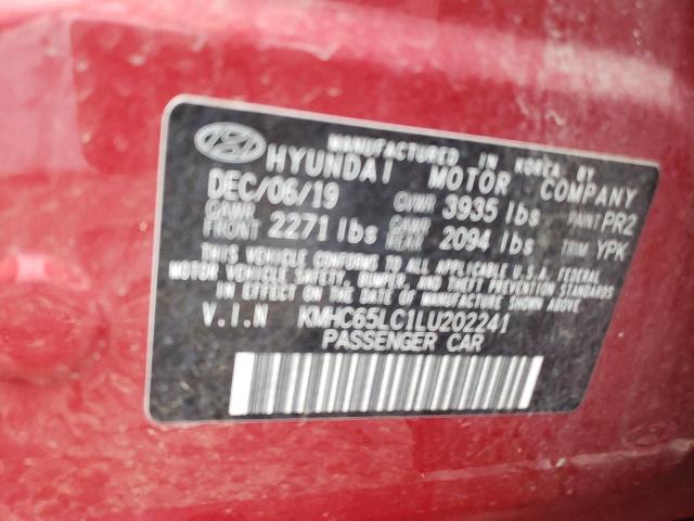 2020 HYUNDAI IONIQ BLUE - KMHC65LC1LU202241