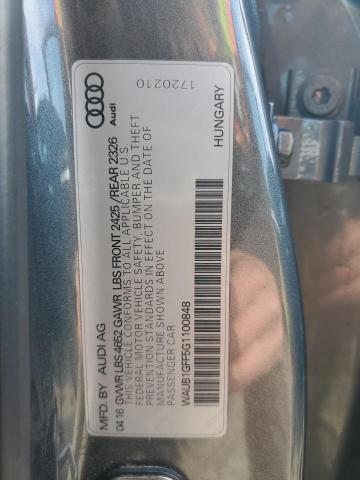 2016 AUDI S3 PREMIUM - WAUB1GFF5G1100848