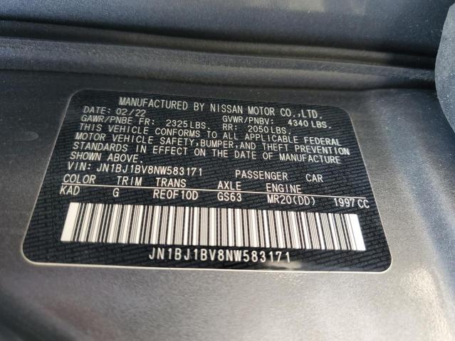JN1BJ1BV8NW583171 Nissan Rogue Sport Sv