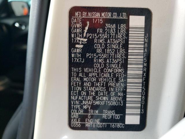 2015 NISSAN JUKE S - JN8AF5MRXFT508013