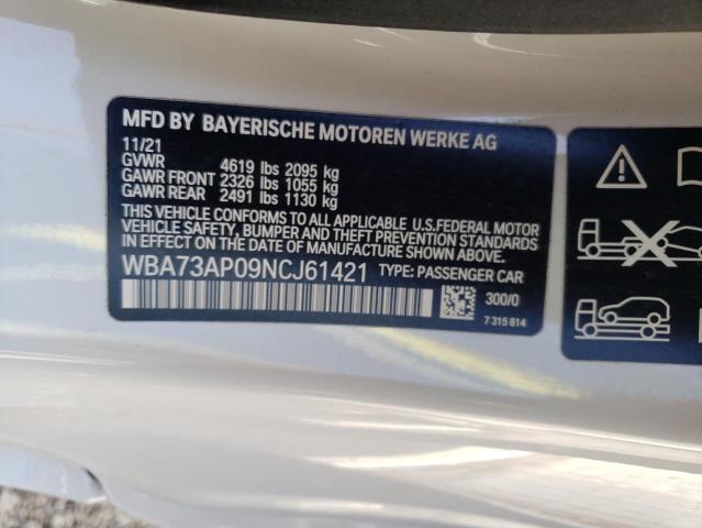 WBA73AP09NCJ61421 BMW 430xi