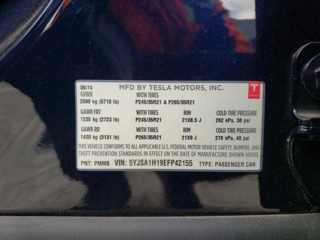 5YJSA1H19EFP42155 Tesla MODEL S