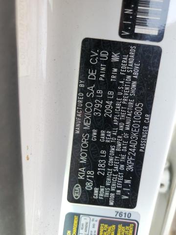 3KPF24AD3KE010805 KIA FORTE FE