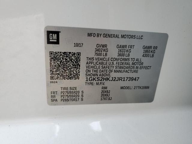 1GKS2HKJ2JR173947 GMC YUKON XL DENALI