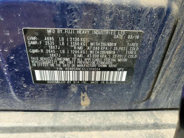 4S4BSANC6G3309004 Subaru Outback 2.5i Limited