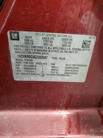 2016 CHEVROLET SLVRD 1500 1GCVKREC9GZ353947
